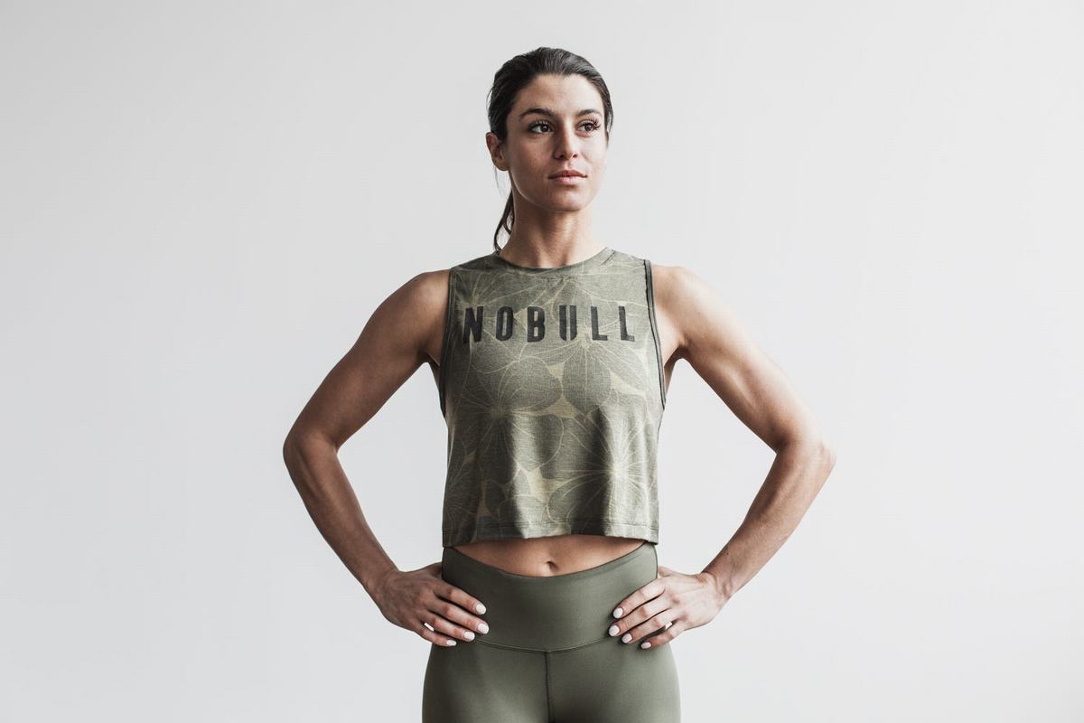 Nobull Muscle Women\'s Tank Tops Green | Australia (IB7059)